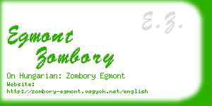 egmont zombory business card